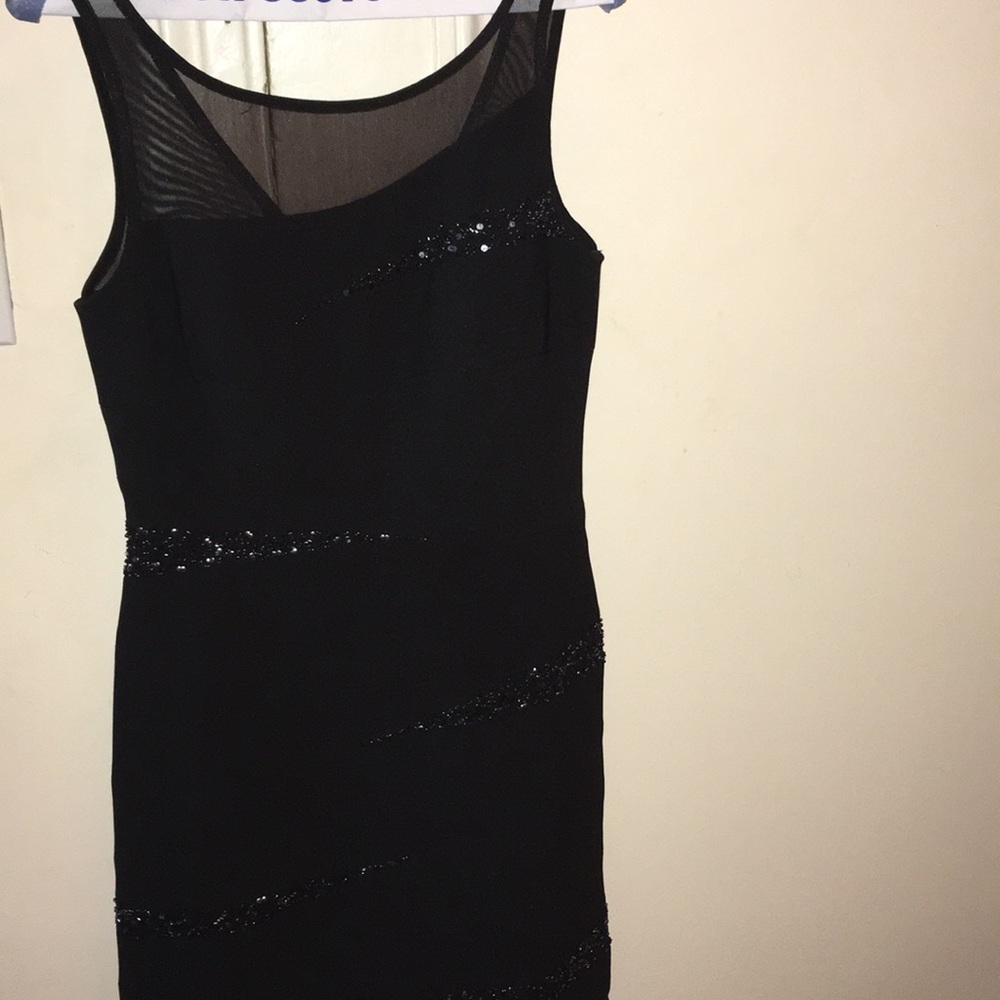 Black sequin cocktail dress 4